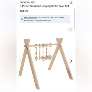 COCO VILLAGE

5-Piece Wooden Hanging Rattle Toys Set